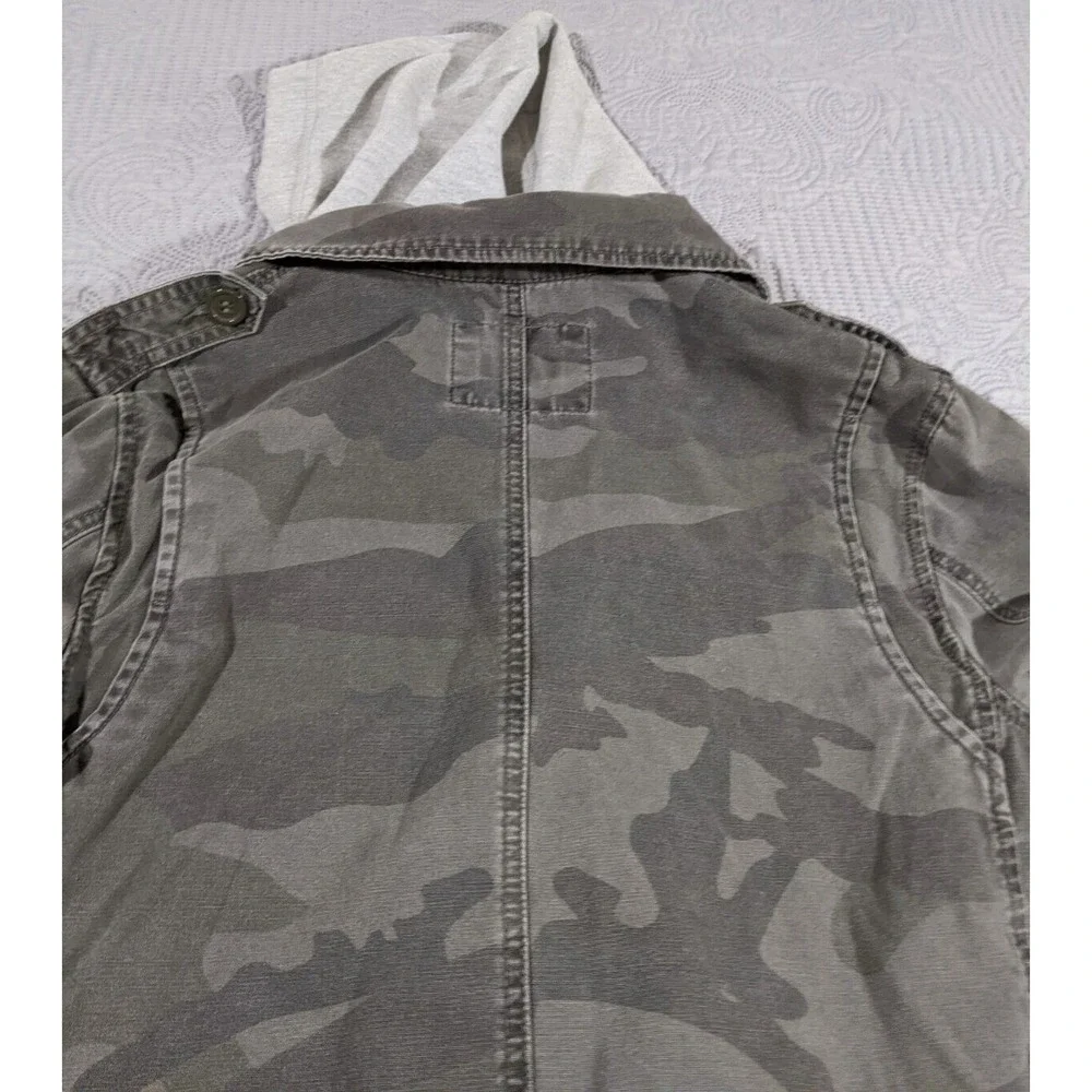 Carbon Full Zip Up Camo With Hood Men's Medium Camouflage Jacket Hoodie Y2K